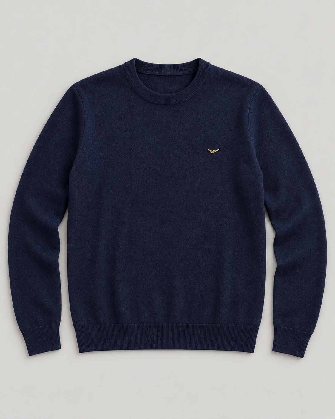 The Condor Cashmere Crewneck, laid flat